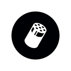 Salt shaker seasoning line art vector icon for food apps and websites