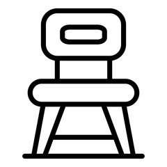 Kitchen chair icon. Outline kitchen chair vector icon for web design isolated on white background