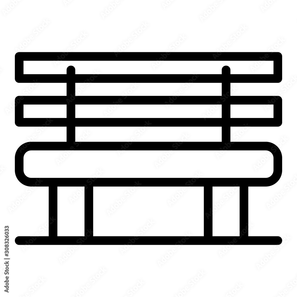 Poster classic bench icon. outline classic bench vector icon for web design isolated on white background