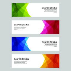 Naklejka premium Vector Abstract design banner web template