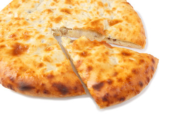 Side view of homemade ossetian pie