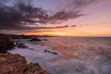 Colorful autumn sunset on the Cantabrian coast!