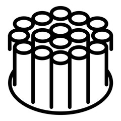 Stranded fiber optic cable icon. Outline stranded fiber optic cable vector icon for web design isolated on white background