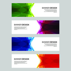 Naklejka premium Vector Abstract design banner web template