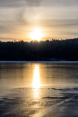 sunrise with ice