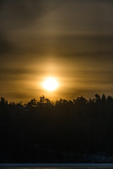 sunrise in the winter