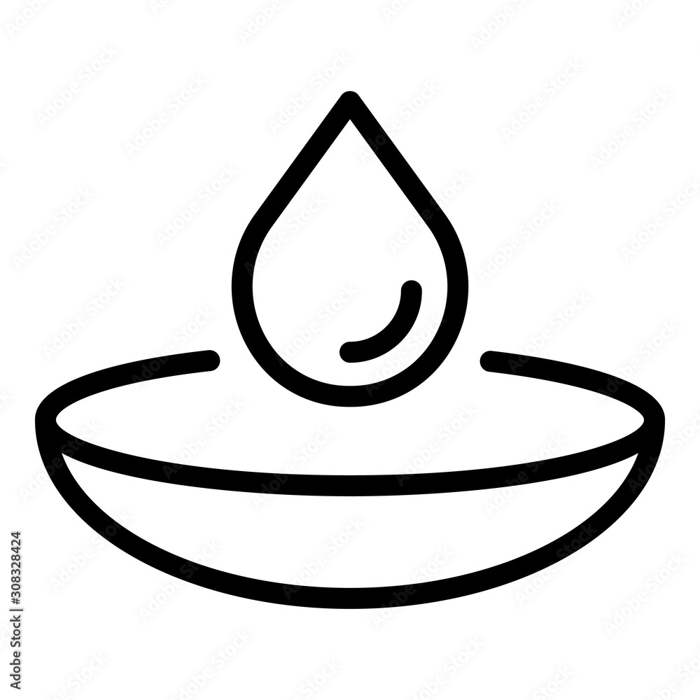 Poster drop in contact lens icon. outline drop in contact lens vector icon for web design isolated on white