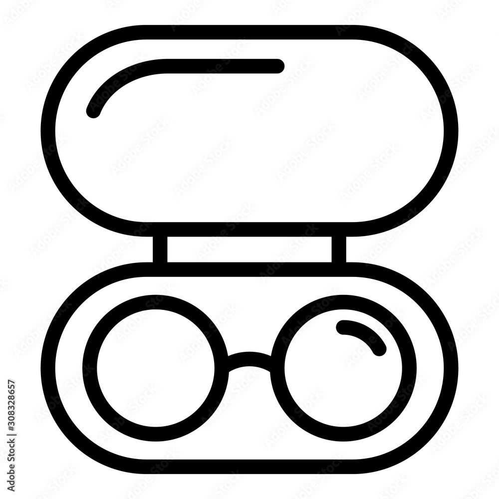 Poster glasses in case icon. outline glasses in case vector icon for web design isolated on white backgroun