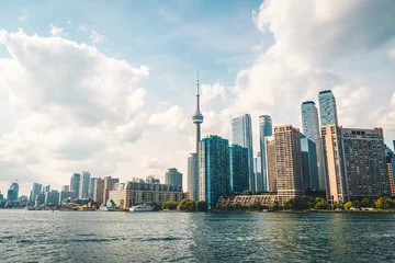 Acrylic prints Toronto Cloudy Toronto city skyline