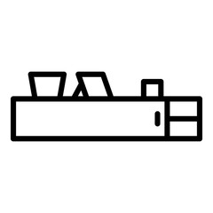 Room furniture icon. Outline room furniture vector icon for web design isolated on white background