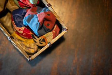 机の上のお手玉