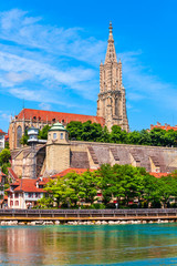 Fototapeta premium Bern Minster or Munster cathedral