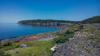 Cape Bonavista, Newfoundland rocky coastline.