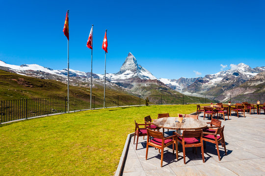 Matterhorn mountain range in Switzerland