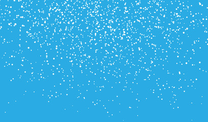 Naklejka na ściany i meble Falling snowflakes on blue background. Christmas snow. Vector illustration