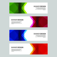 Naklejka premium Vector Abstract design banner web template