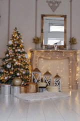 Christmas location with Christmas tree and decoration