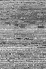 Dekorative alte Backsteinmauer in schwarz weiss