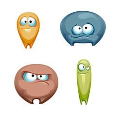 vector set of cute characters slime pet