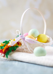 Marzipan Easter Eggs in a Basket