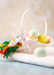 Marzipan Easter Eggs in a Basket