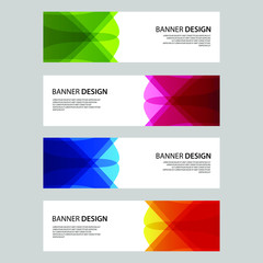 Naklejka premium Vector Abstract design banner web template