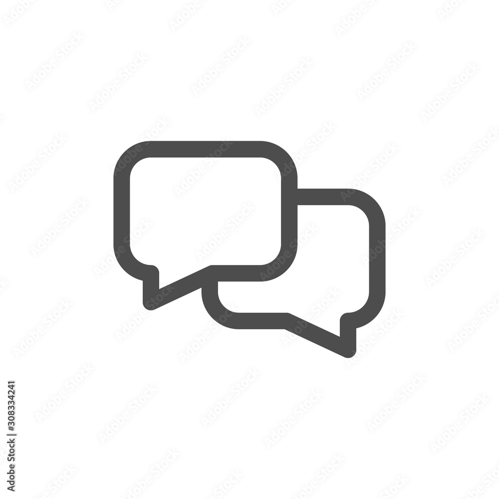 Poster speech bubbles icon illustration. chat bubble, message icons for modern web and mobile application u