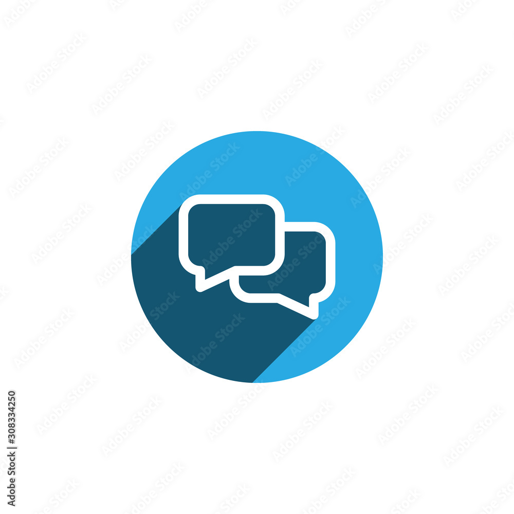 Poster speech bubbles icon illustration in trendy style. chat bubble, message icons for modern web and mobi