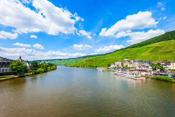 Fototapeta premium Bernkastel Kues aerial view, Germany.