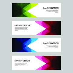 Naklejka premium Vector Abstract design banner web template