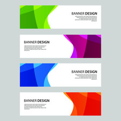 Naklejka premium Vector Abstract design banner web template