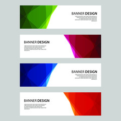 Naklejka premium Vector Abstract design banner web template