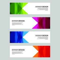 Naklejka premium Vector Abstract design banner web template