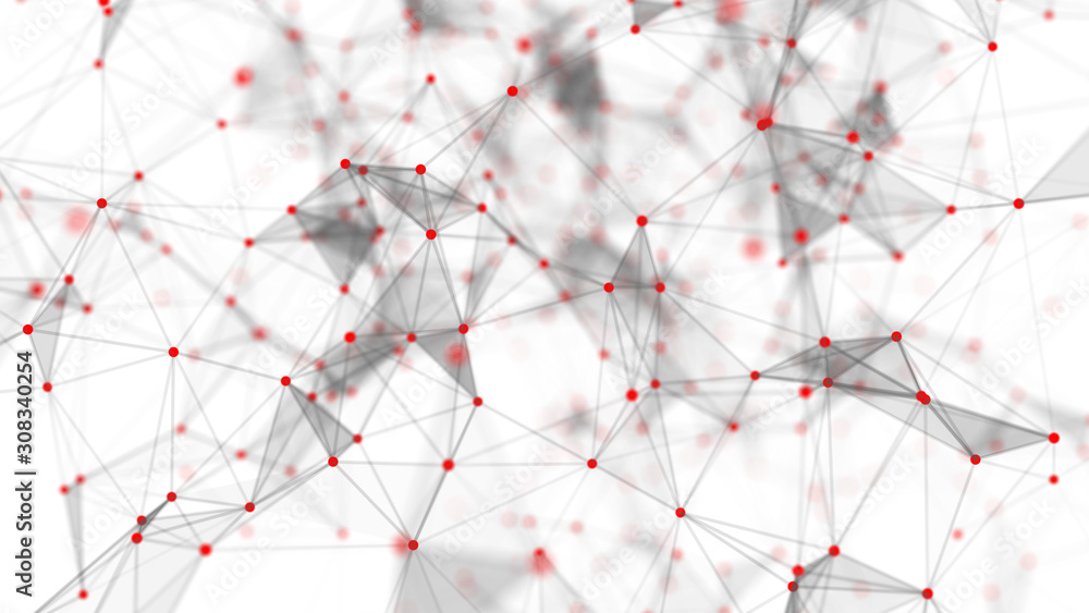 Poster abstract white digital background. big data visualization. science background. big data complex with