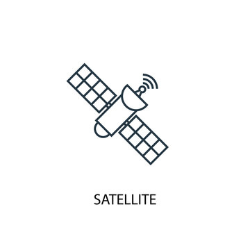 Satellite Concept Line Icon. Simple Element Illustration