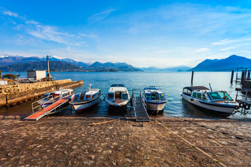 Fototapeta na wymiar Stresa town, Lago Maggiore Lake