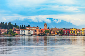Obraz premium Scaligero Castle aerial view, Sirmione