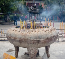Buddha Temple, Incense  Smoke