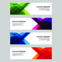 Naklejka premium Vector Abstract design banner web template
