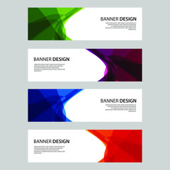 Naklejka premium Vector Abstract design banner web template