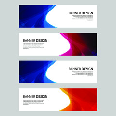 Naklejka premium Vector Abstract design banner web template