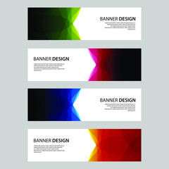 Naklejka premium Vector Abstract design banner web template