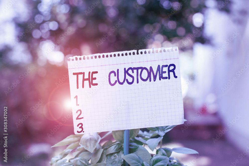 Poster text sign showing the customer. business photo showcasing demonstrating or organization that buys go