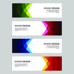 Naklejka premium Vector Abstract design banner web template