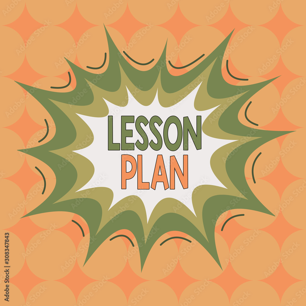 Poster word writing text lesson plan. business photo showcasing a teacher s is detailed description of the 