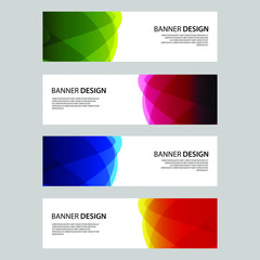 Naklejka premium Vector Abstract design banner web template