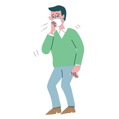 男性　体調不良　風邪