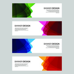Naklejka premium Vector Abstract design banner web template