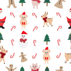 Christmas seamless pattern background with Christmas symbol.