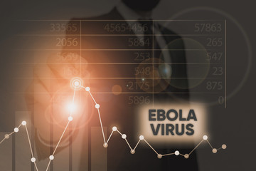 Word writing text Ebola Virus. Business photo showcasing a viral hemorrhagic fever of huanalysiss and other primates